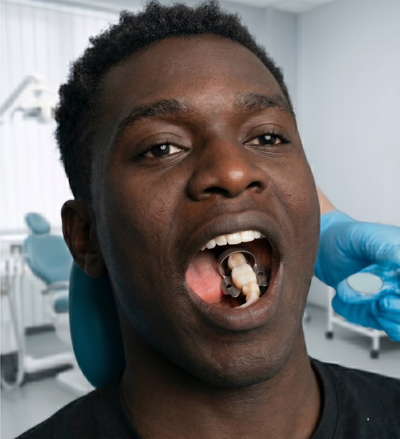 After composite filling — natural match