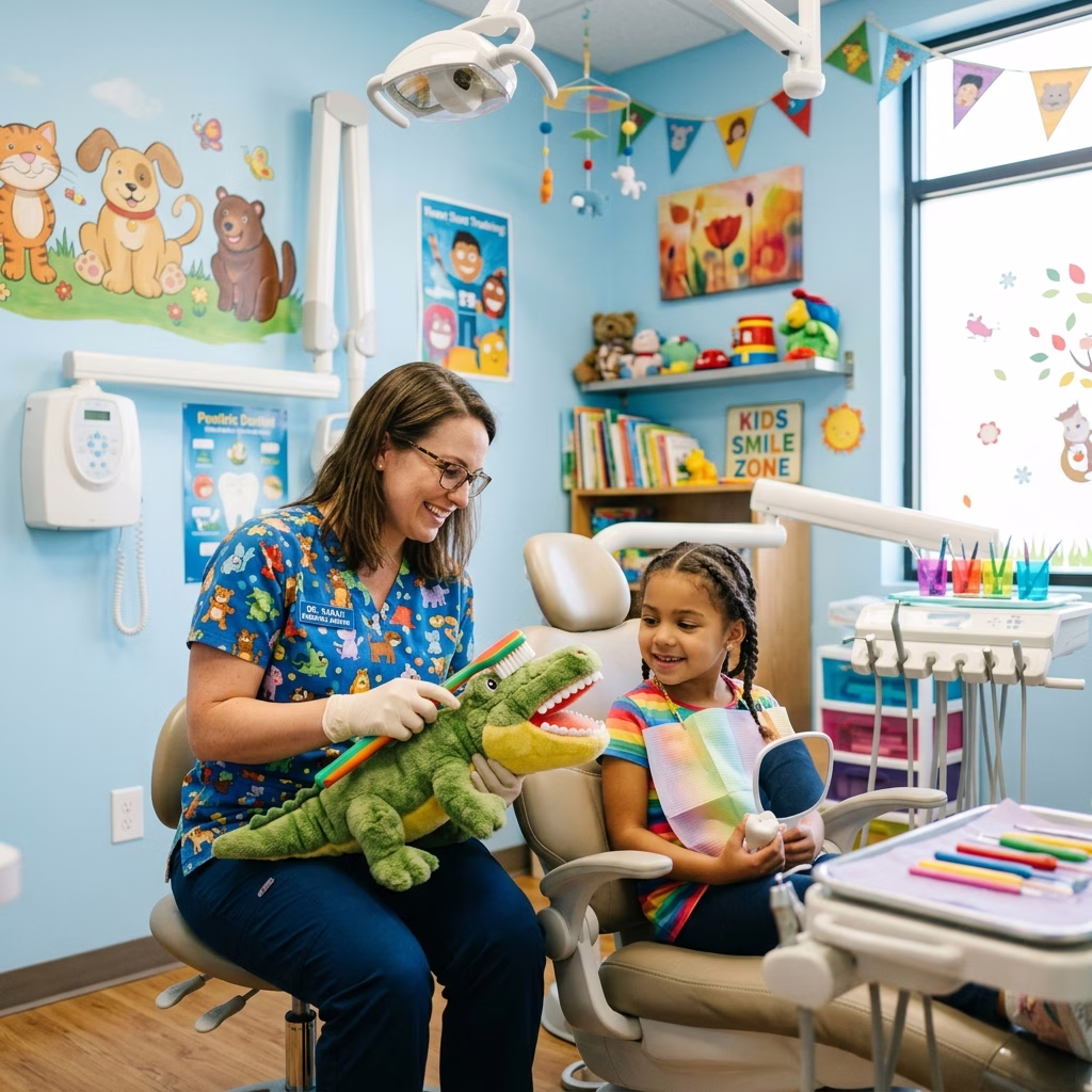 Child at dentist
